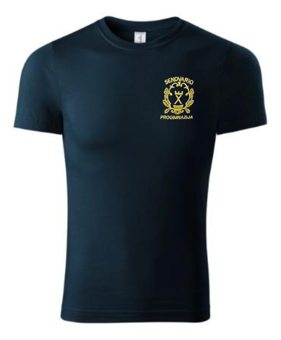 Klaipėdos Sendvario progimnazijos unisex marškinėliai su logo P73