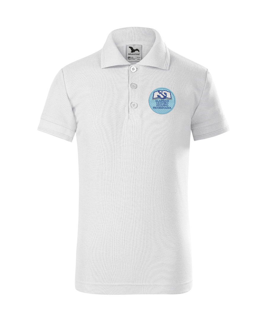 Klaipėdos Liudviko Stulpino progimnazijos polo marškinėliai vaikams su logo 222