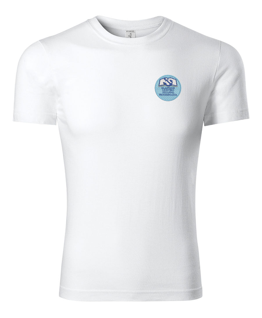 Klaipėdos Liudviko Stulpino progimnazijos unisex marškinėliai su logo P73