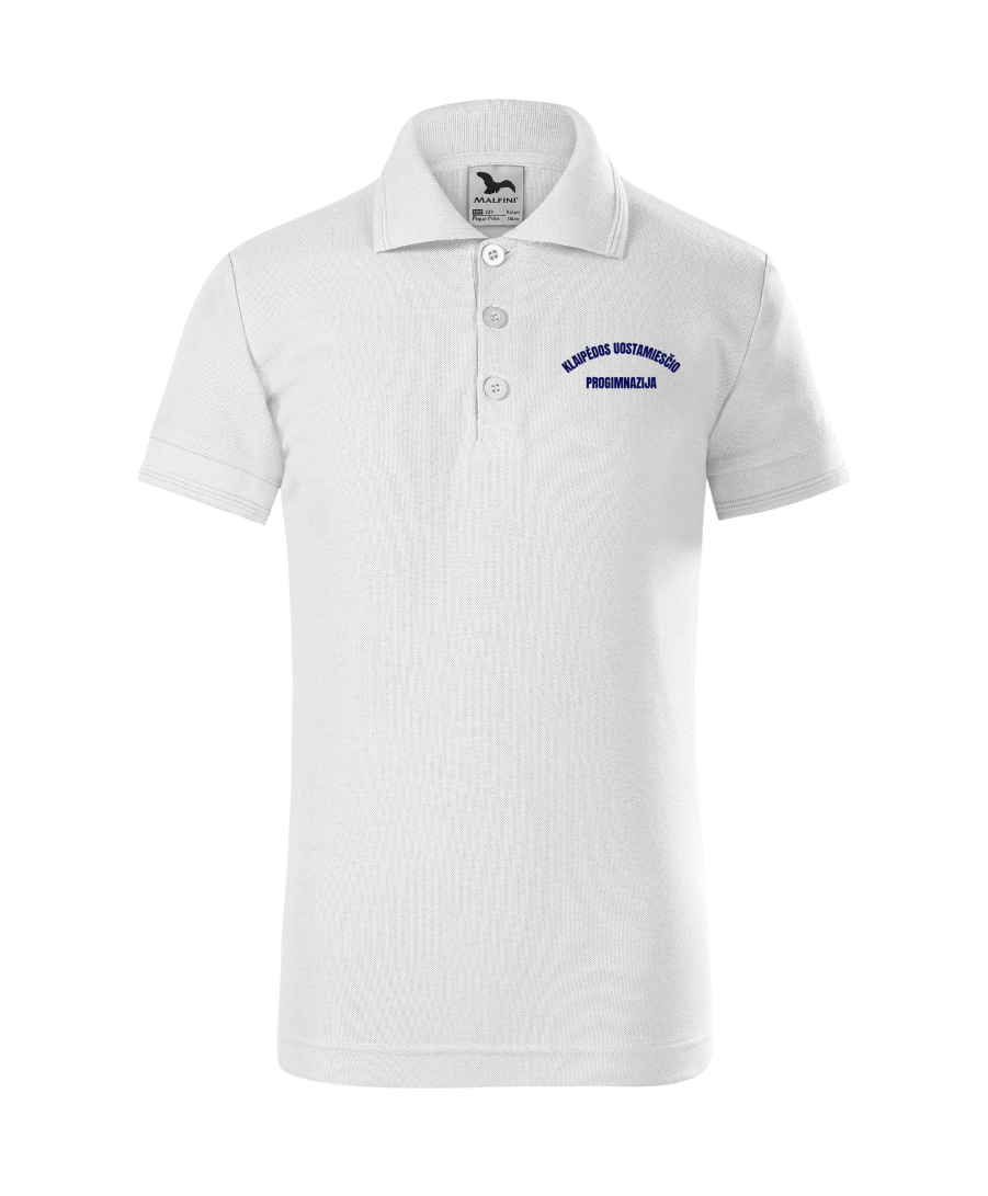 Klaipėdos uostamiesčio progimnazijos polo marškinėliai vaikams su logo 222