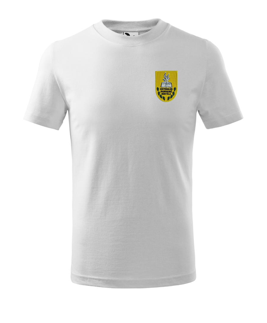 Klaipėdos r. Kretingalės pagrindinės mokyklos marškinėliai vaikams su logo „Basic“ 138