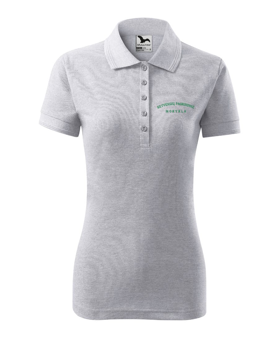 Klaipėdos r. Ketvergių pagrindinės mokyklos polo marškinėliai merginoms su logo 210