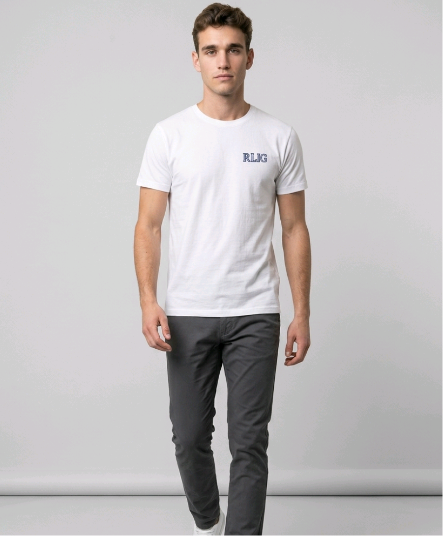 Rietavo Lauryno Ivinskio gimnazijos unisex marškinėliai su logo P73