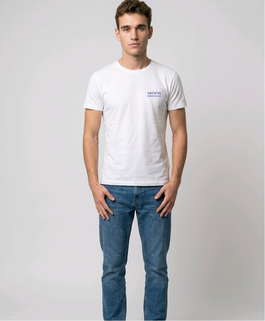Druskininkų savivaldybės Viečiūnų progimnazijos unisex marškinėliai su logo P73